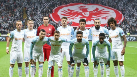 El once del Olympique de Marsella ante el Eintracht