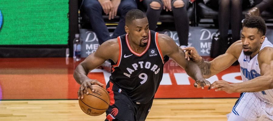 Serge Ibaka, en un partido con los Raptors Serge Ibaka, en un partido con los Raptors