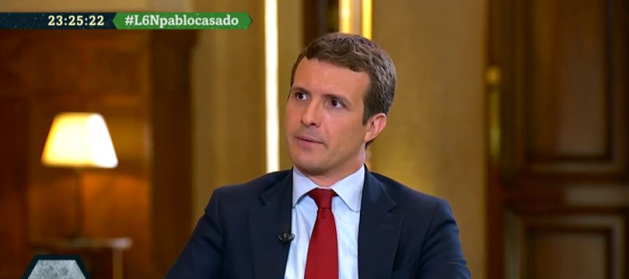 Pablo Casado se compromete a no derogar la Ley de Violencia de Género como pide Vox: "Hay que seguir erradicando esta lacra" Pablo Casado se compromete a no derogar la Ley de Violencia de Género como pide Vox: "Hay que seguir erradicando esta lacra"
