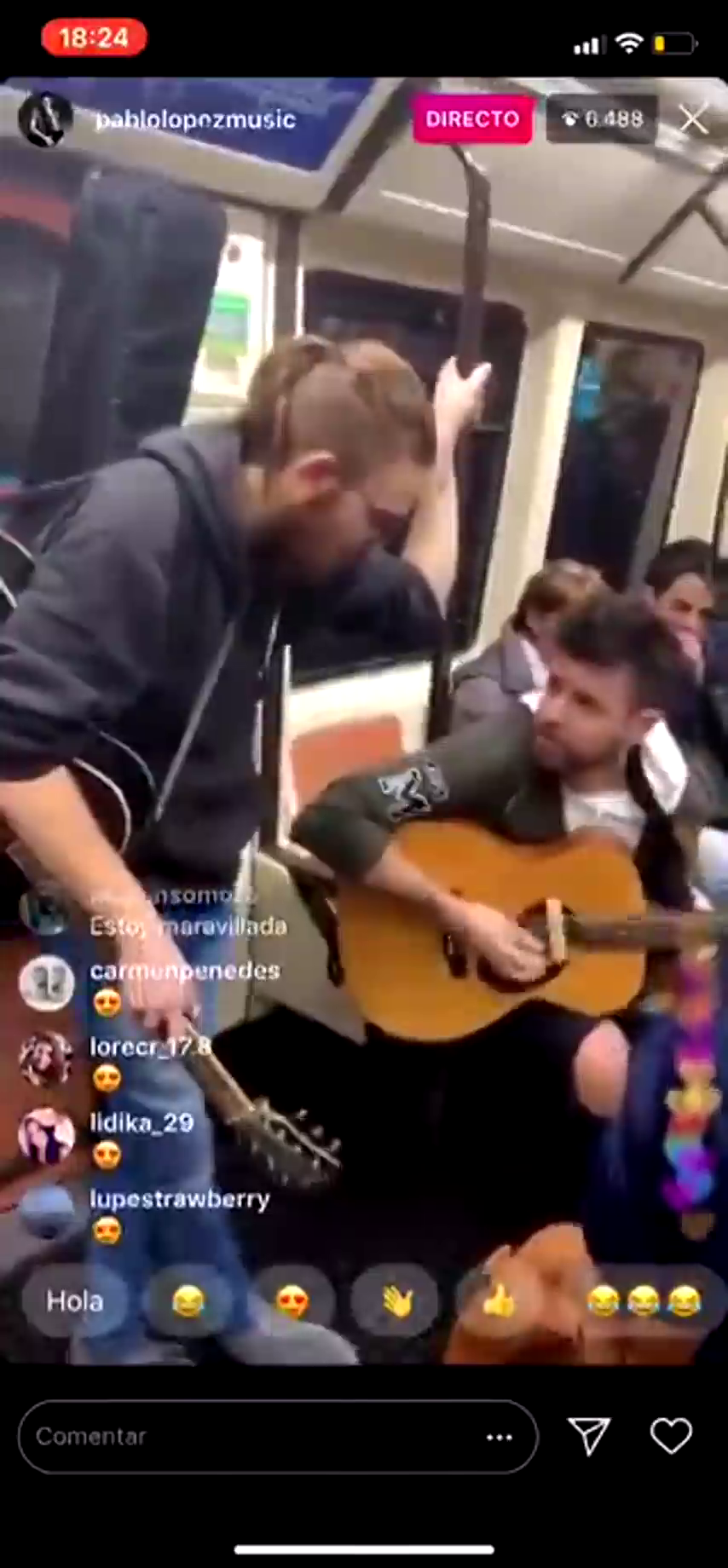 Pablo López revoluciona el Metro de Madrid tocando junto a Andrés Martín, su 'talent' de 'La Voz' Pablo López revoluciona el Metro de Madrid tocando junto a Andrés Martín, su 'talent' de 'La Voz'