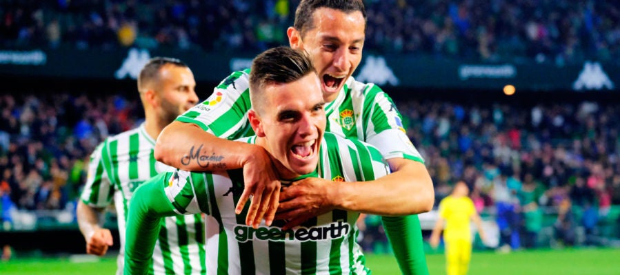Giovani Lo Celso y Andrés Guardado celebrando un gol del Betis Giovani Lo Celso y Andrés Guardado celebrando un gol del Betis