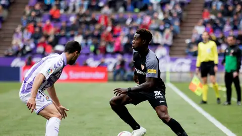 Promes, en una acción ante el Valladolid Promes, en una acción ante el Valladolid