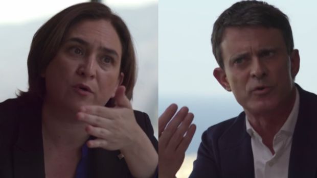 Ada Colau y Manuel Valls en Salvados