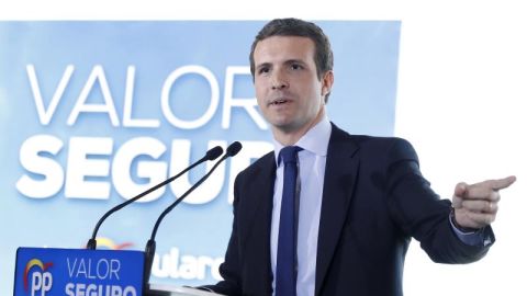 El l&iacute;der del PP, Pablo Casado