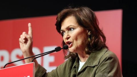 La vicepresidenta del Gobierno, Carmen Calvo