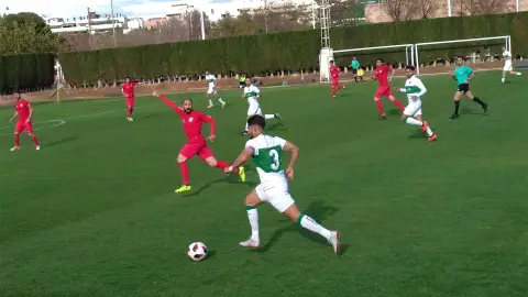 El Ilicitano cayó derrotado en el encuentro ante el Crevillente Deportivo (0-1). ELCHE CF