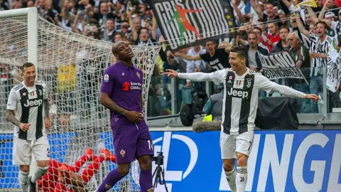 Cristiano Ronaldo celebra un gol ante la Fiorentina Cristiano Ronaldo celebra un gol ante la Fiorentina