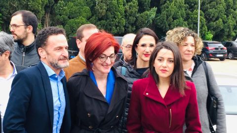 Inés Arrimadas a su llegada a Torroella de Montgrí Inés Arrimadas a su llegada a Torroella de Montgrí