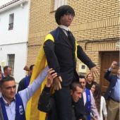 Queman una figura de Puigdemont en la fiesta de la Quema del Judas de Coripe, Sevilla