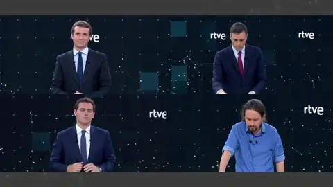 Así han despedido el debate los cuatro candidatos a las elecciones Así han despedido el debate los cuatro candidatos a las elecciones
