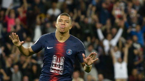 Kylian MBapp&eacute; celebra un gol ante el M&oacute;naco