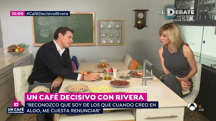 Albert Rivera se toma el café decisivo con Susanna: "He vivido estos 12 años en política con intensidad pero no cambiaría nada" Albert Rivera se toma el café decisivo con Susanna: "He vivido estos 12 años en política con intensidad pero no cambiaría nada"