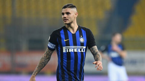 Icardi durante un partido con el Inter de Mil&aacute;n