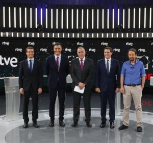 Los candidatos, en el Debate de RTVE Los candidatos, en el Debate de RTVE