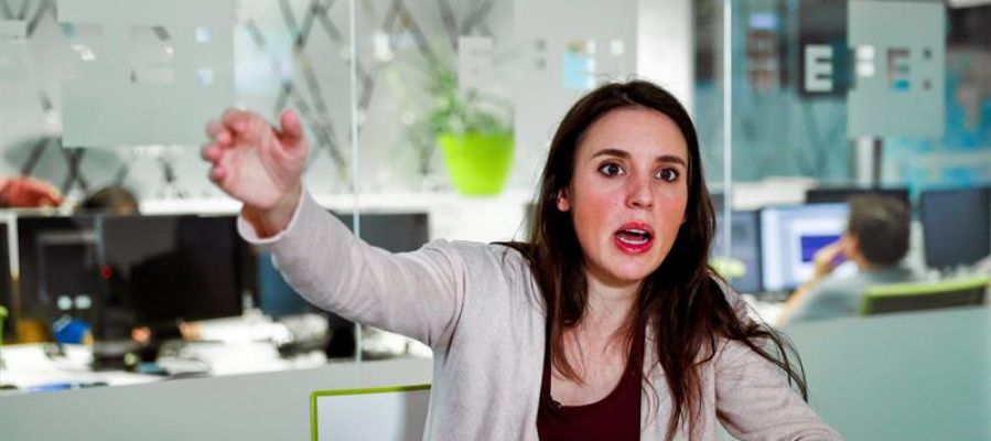 La portavoz de Unidas Podemos, Irene Montero La portavoz de Unidas Podemos, Irene Montero