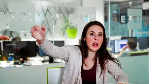 La portavoz de Unidas Podemos, Irene Montero La portavoz de Unidas Podemos, Irene Montero