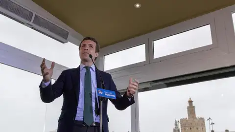 El líder del PP, Pablo Casado, en Sevilla El líder del PP, Pablo Casado, en Sevilla