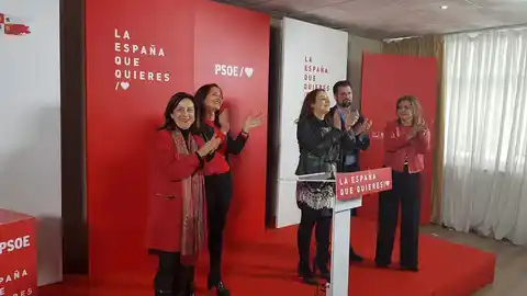 Margarita Robles Acto de campaña de PSOE Palencia