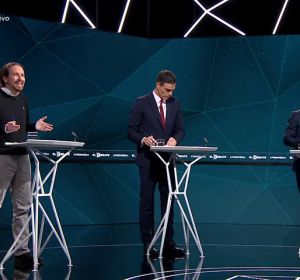 Los cuatro candidatos en el debate decisivo al descubierto Los cuatro candidatos en el debate decisivo al descubierto