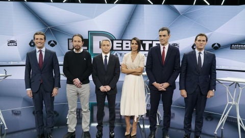 Candidatos y moderadores de 'El Debate Decisivo'