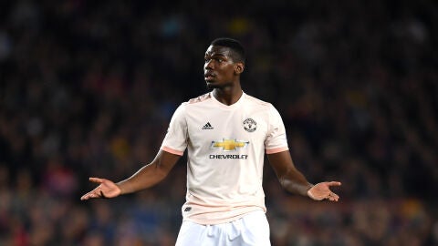 Pogba en la vuelta de los cuartos de final de la Champions