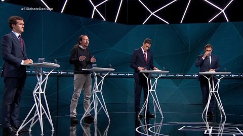 Los cuatro candidatos en el debate decisivo al descubierto