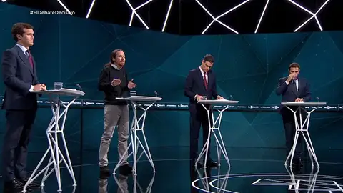 Los cuatro candidatos en el debate decisivo al descubierto Los cuatro candidatos en el debate decisivo al descubierto