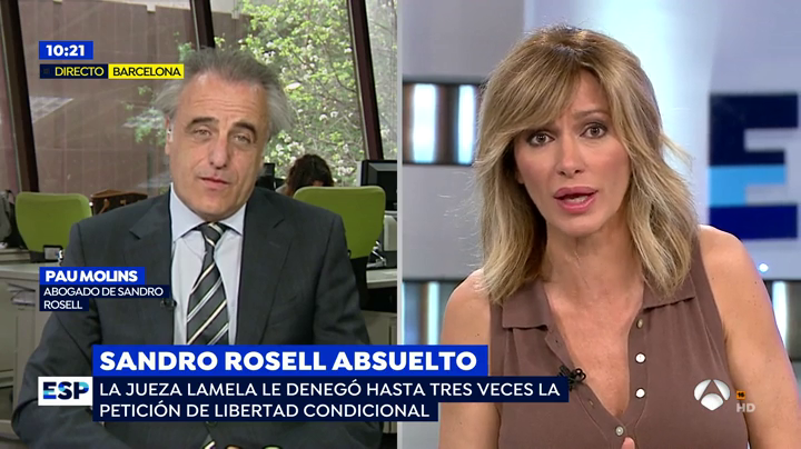 Pau Molins, abogado de Rosell: "Ha habido una aplicación excesiva de la prisión preventiva y esto nos tiene que hacer reflexionar" Pau Molins, abogado de Rosell: "Ha habido una aplicación excesiva de la prisión preventiva y esto nos tiene que hacer reflexionar"