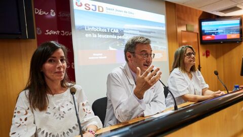 El director m&eacute;dico de Sant Joan de D&eacute;u, Miquel Pons , durante la rueda