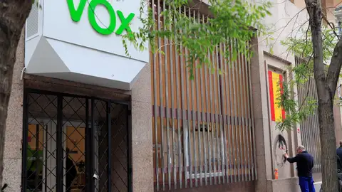 Fachada de la sede de Vox en Madrid Fachada de la sede de Vox en Madrid