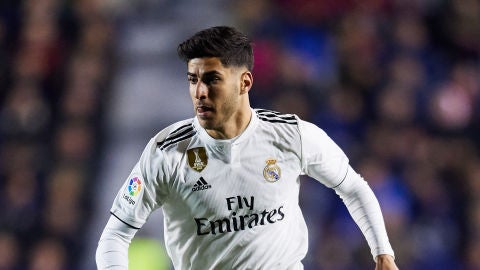 Marco Asensio, en un partido con el Real Madrid