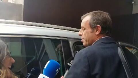 Primeras im&aacute;genes de Sandro Rosell tras su absoluci&oacute;n 