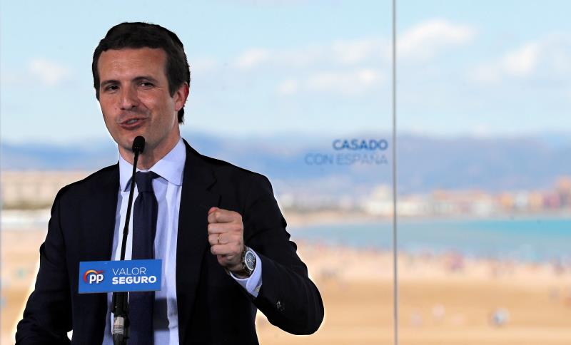 Casado pide votar al PP para no dividir el voto de la derecha: "No nos pisemos la manguera" Casado pide votar al PP para no dividir el voto de la derecha: "No nos pisemos la manguera"