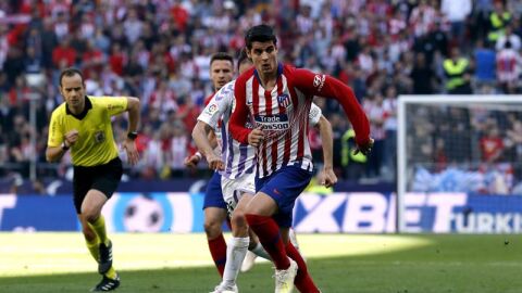 &Aacute;lvaro Morata, en una gran acci&oacute;n ante el Real Valladolid. 