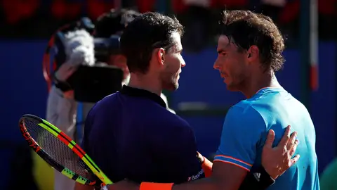 Rafa Nadal felicita a Thiem Rafa Nadal felicita a Thiem