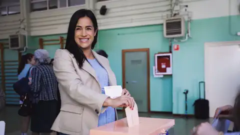 Begoña Villacís, en las urnas. Begoña Villacís, en las urnas.