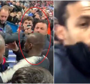 Neymar golpeó a un aficionado Neymar golpeó a un aficionado