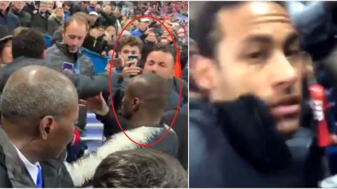 Neymar golpe&oacute; a un aficionado