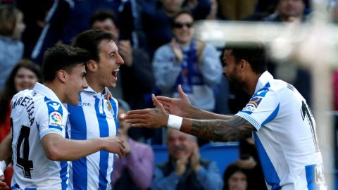 La Real Sociedad celebra un gol