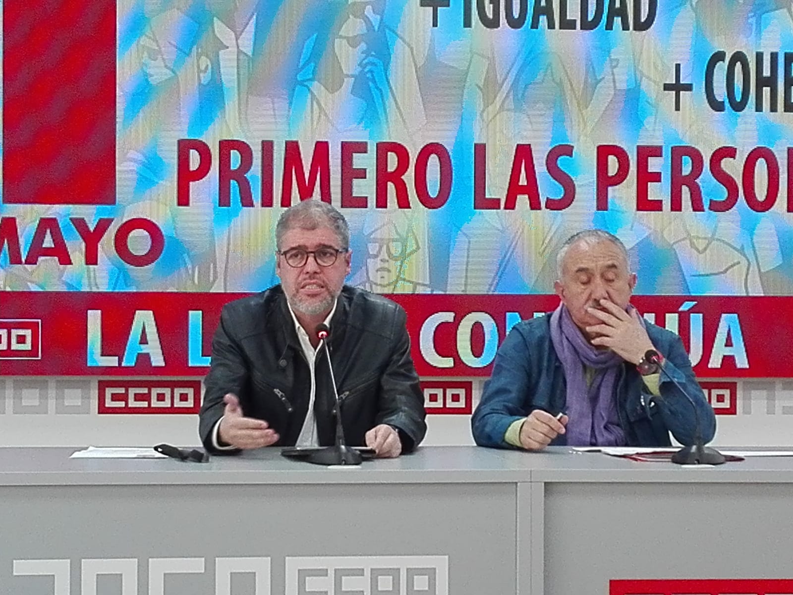 CCOO y UGT quieren convertir el 1 de mayo en un "grito unánime" por un Gobierno de las izquierdas CCOO y UGT quieren convertir el 1 de mayo en un "grito unánime" por un Gobierno de las izquierdas