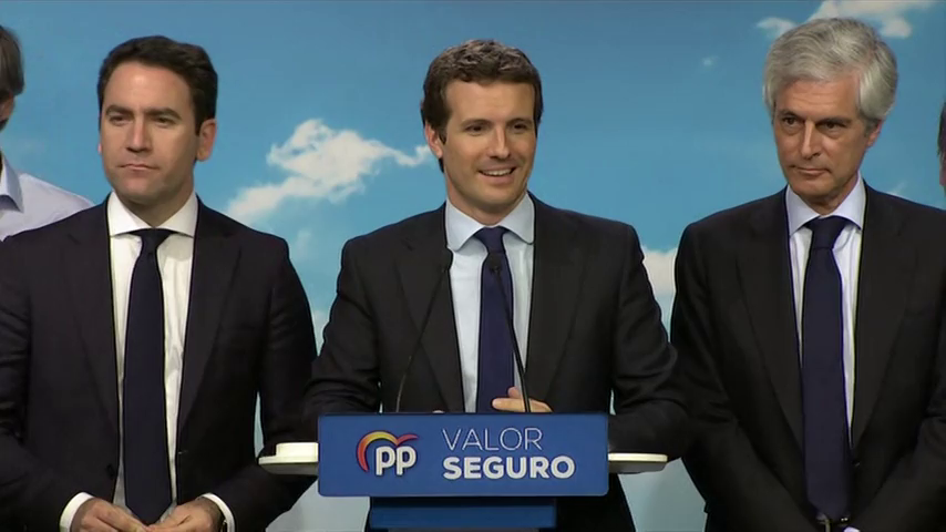 Pablo Casado: "La fragmentación sólo ha conseguido un gobierno de Pedro Sánchez " Pablo Casado: "La fragmentación sólo ha conseguido un gobierno de Pedro Sánchez "