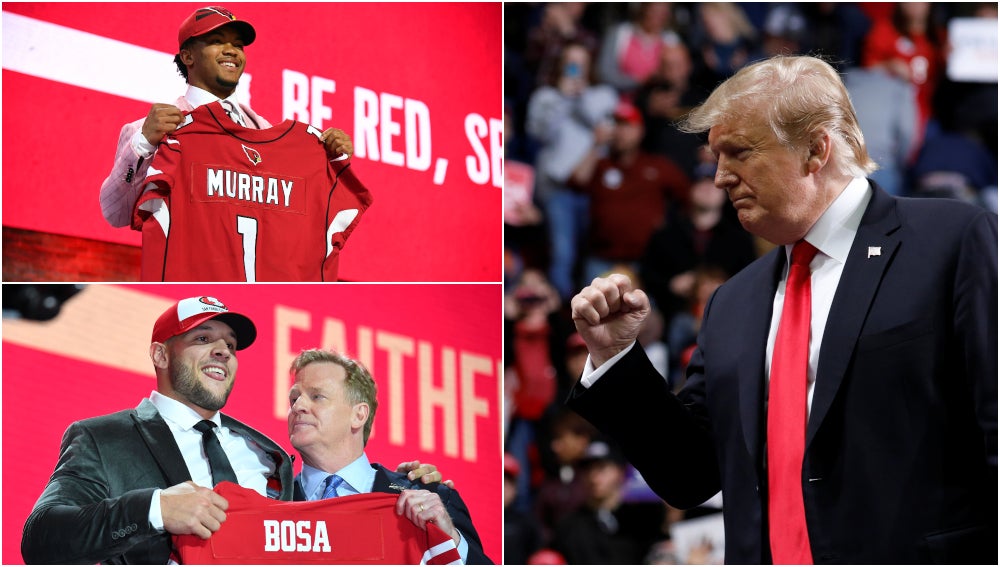 Acusan de racismo a Donald Trump por felicitar al número dos del draft de la NFL y no al número uno Acusan de racismo a Donald Trump por felicitar al número dos del draft de la NFL y no al número uno