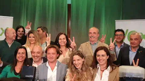 El equipo de VOX Baleares, celebrando los resultados de las elecciones generales del 28-A. El equipo de VOX Baleares, celebrando los resultados de las elecciones generales del 28-A.