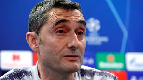 Ernesto Valverde, en la rueda de prensa Ernesto Valverde, en la rueda de prensa