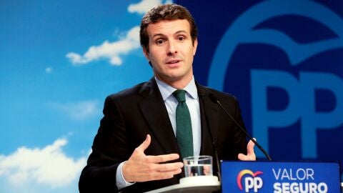 El l&iacute;der del PP, Pablo Casado