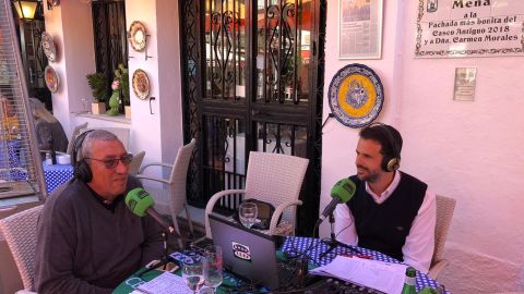 Julio Rodr&iacute;guez y Coco Regueira en restaurante Mena