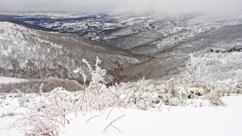 Nevada de abril en la Sierra de Ayll&oacute;n (Segovia), foto de Javier Civantos