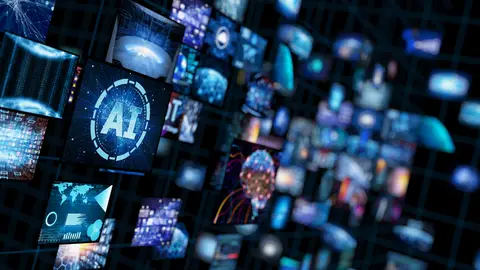 Múltiples pantallas con gráficos que representan el impacto de la divulgación científica Múltiples pantallas con gráficos que representan el impacto de la divulgación científica