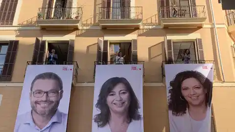Pegada de carteles PSIB-PSOE Campaña electoral
