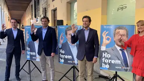 Llorenç Galmés, Mateu Isern y Biel Company. Candidatos del PP balear